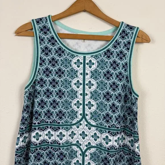 Max Studio Womens A-Line Dress Size Medium Geometric Boho Hippie Western Ranch - Picture 2 of 7